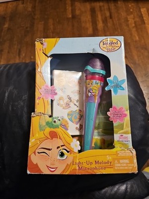 Disney Tangled Rapunzel Light up microphone  & stickers music - DAMAGED PACKAGE