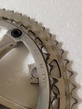 Vintage Sugino Fuji Racing Crankset 170mm Silver Japan Double 52 / 42 1990
