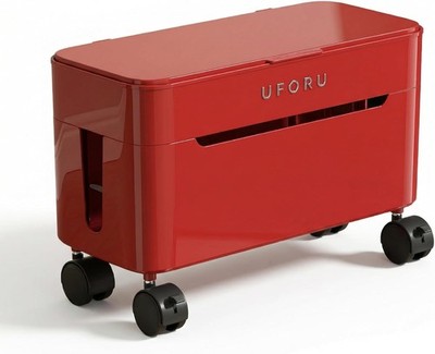 2 Tier Rolling Cable Management Box with Wheels Large