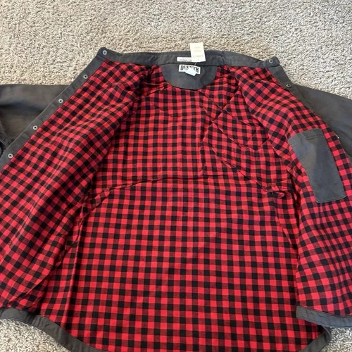 Duluth Trading Co. Jacket Mens M Black Fire Hose Flannel Lined Fit Limber image 6