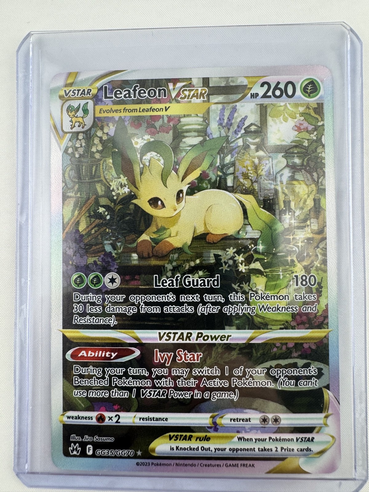 Leafeon VSTAR GG35/GG70 SWSH: Crown Zenith: Galarian Gallery Holo
