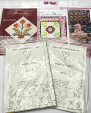 Lot of 5 Quilt Pattern Packets Folk Art  Florals