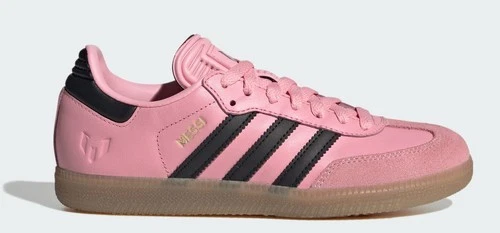 Adidas Grade School Size 1.5Y SAMBA INDOOR 'MESSI LIGHT PINK BLACK GS JR0424 NEW