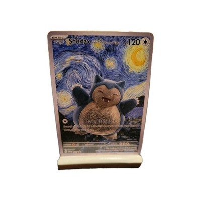  Pokemon Snorlax With The Starry Night   Fan Art Karte   Van Gogh   NEU 