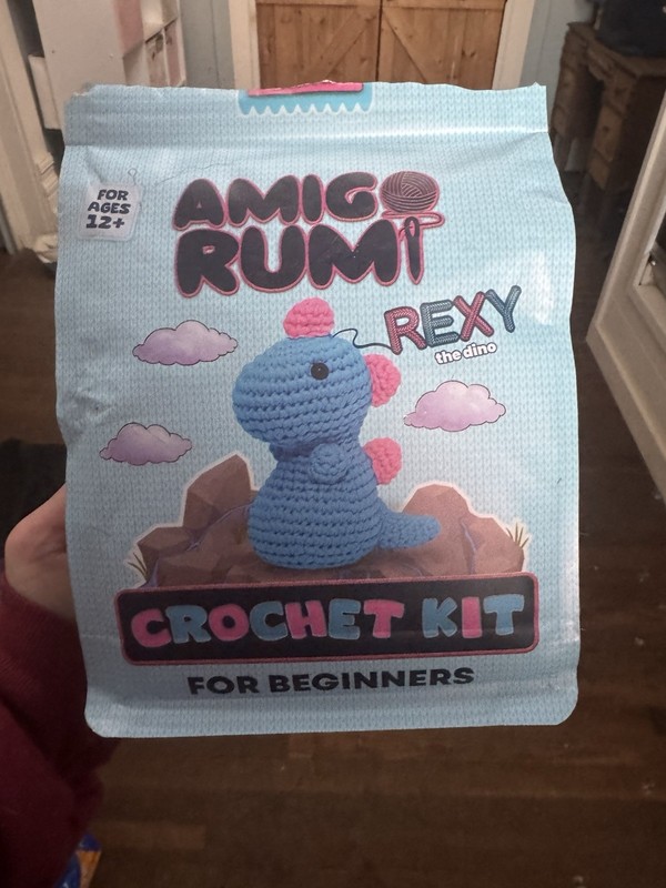 Amigo Rumi CROCHET KIT Rexy T-Rex Dinosaur Amigurumi Craft kit Opened But New