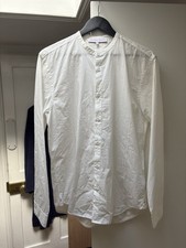 Olebar brown Mao Collar Men?s Shirt Size L