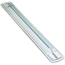 12 Inch Smoke Gray Finger Grip Ruler for School and Classroom Supplies