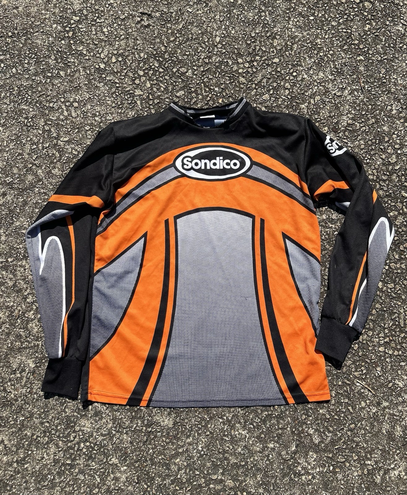 Sondico Soccer Jersey Goalkeeper Medium~Orange/Black Padded Elbow~Long sleeve