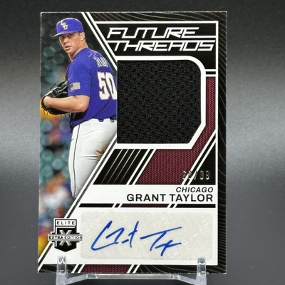 2023 Elite  Future Threads Grant Taylor #'d /99 JERSEY AUTO - White Sox RC