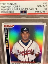 2006 Konami Powerful MLB Andruw Jones Parallel PSA 10 Hall Of Fame Braves Pop 1!