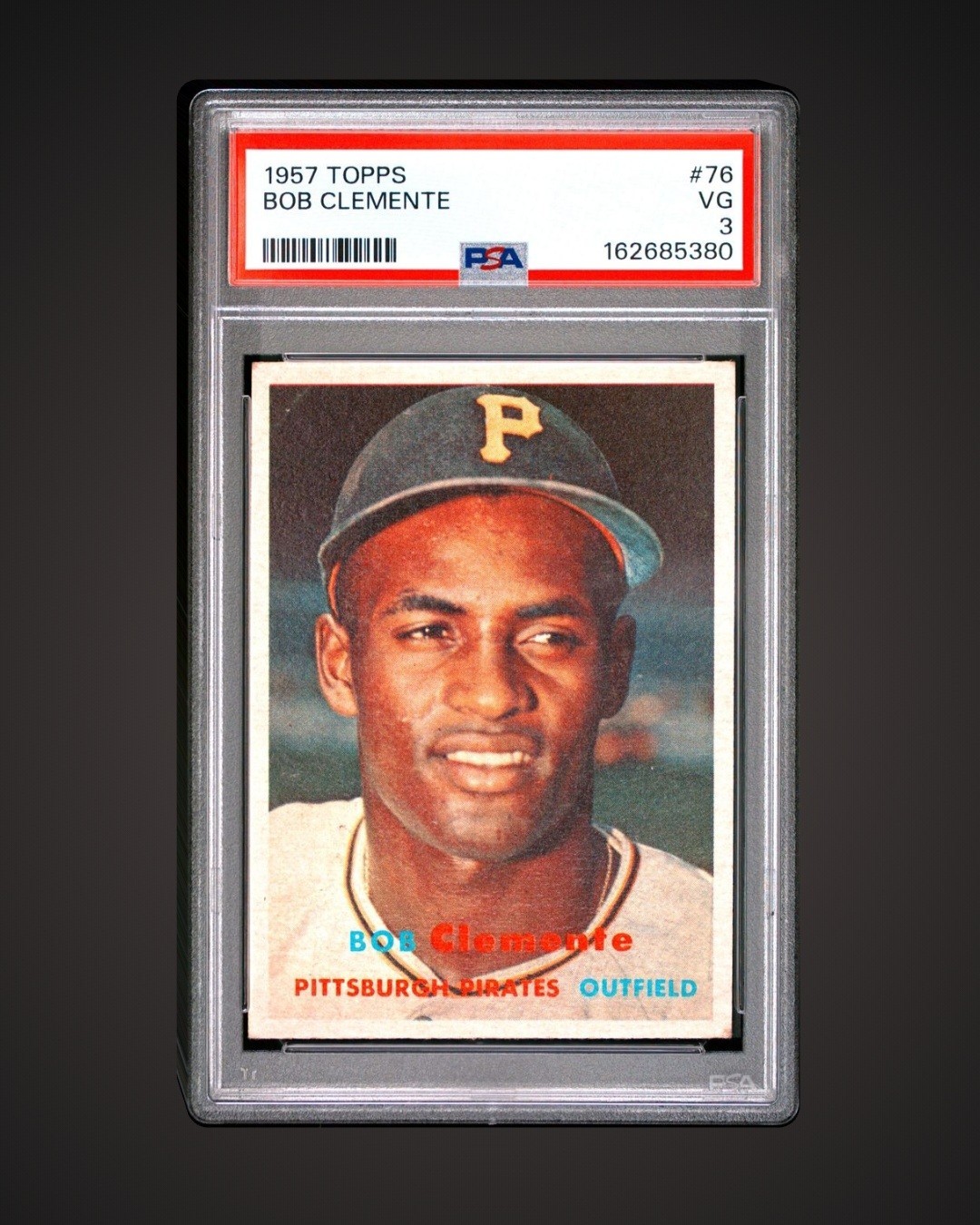 ROBERTO CLEMENTE 1957 Topps #76 Pirates HOF - Great Centering - New Slab - PSA 3 view 1