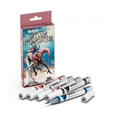 AK Interactive MQ105 Star Plague Quick Markers Set