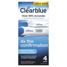 Clearblue Pregnancy Test Combo Pack, 4ct - Digital 4 Count Pack of 1 , White