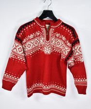 Dale of Norway Fair Isle Red Knitted Sweater Wool Kids size 12 Y