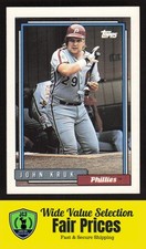 1992 Topps #30 John Kruk - Philadelphia Phillies