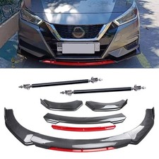 Carbon Fiber Red Front Bumper Lip Spoiler Splitter Body Kit For Nissan Maxima