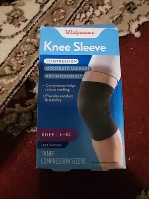Walgreens~Moderate Support Compression Knee  Sleeve~Size L/XL~Fits Left Or Right