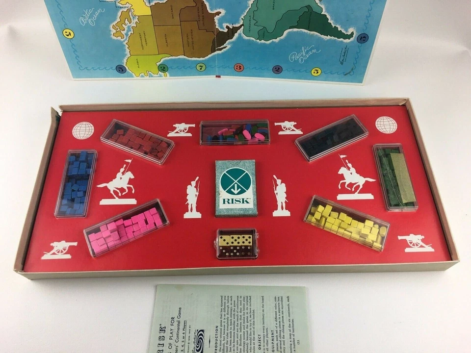 1968 Risk Game Parker Brothers Complete GUC Wood pcs Vintage EUC - Image 3 of 4