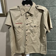 Boy Scout BSA UNIFORM SHIRT Men  s XL Extra Large Short Sleeve Tan V90