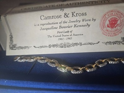 JBK Camrose & Kross Jackie Kennedy Royal Egg Bracelet 8'' W/ Paperwork
