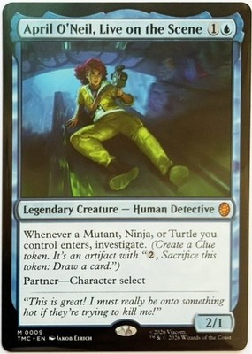 MTG Teenage Ninja Mutant Turtles Commander April O'Neil, Live on the Scene (M)