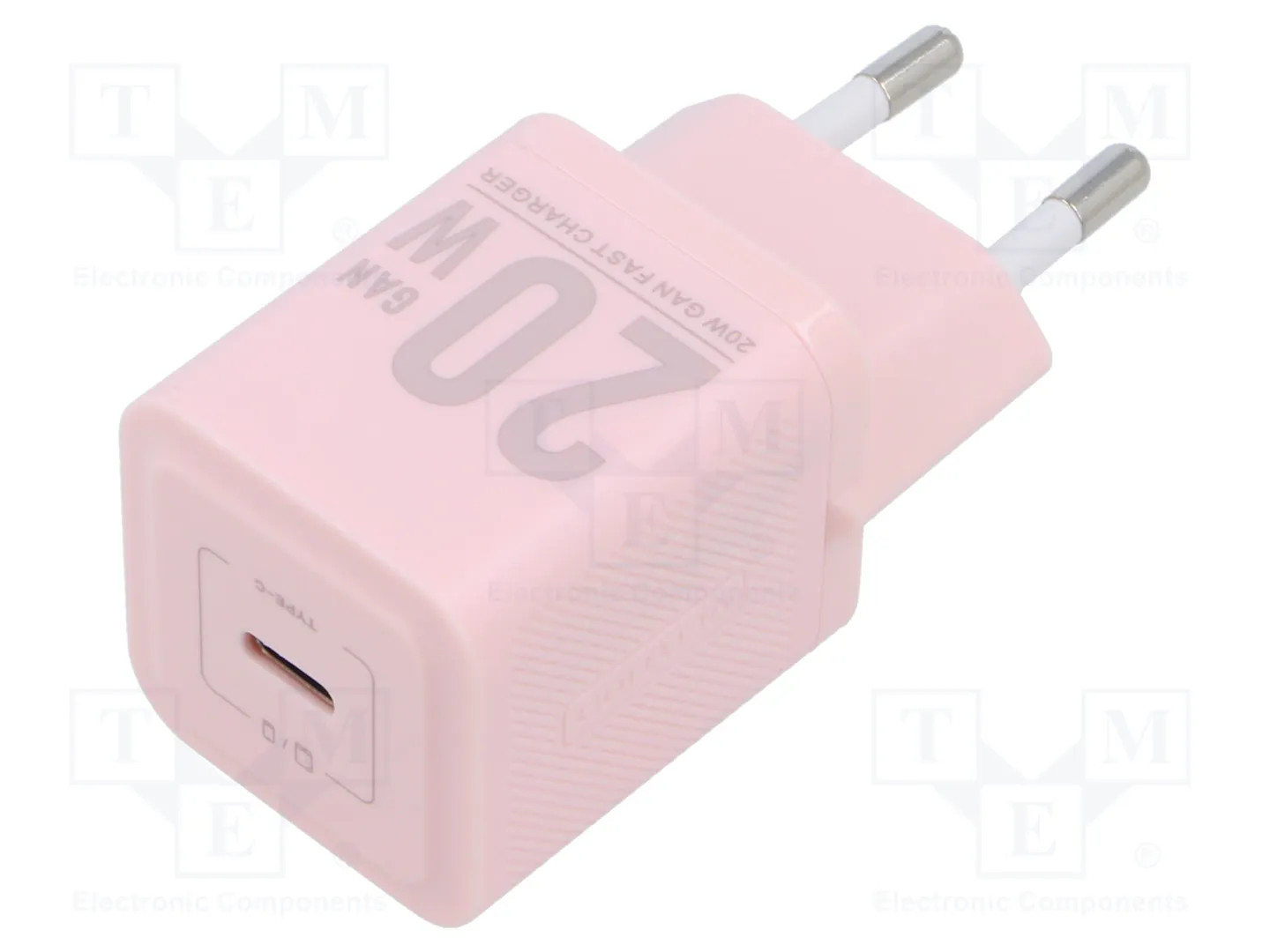 Vention Rosa Caricabatterie Da Parete,, Ue, Usb-C, 20W, Gan (Rosa) (20 W, 1 Porzione), Caricatore Usb, - Immagine 2