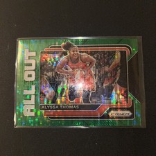 2023 WNBA Prizm Alyssa Thomas All Out Green Prizm SP 20/25 Sun