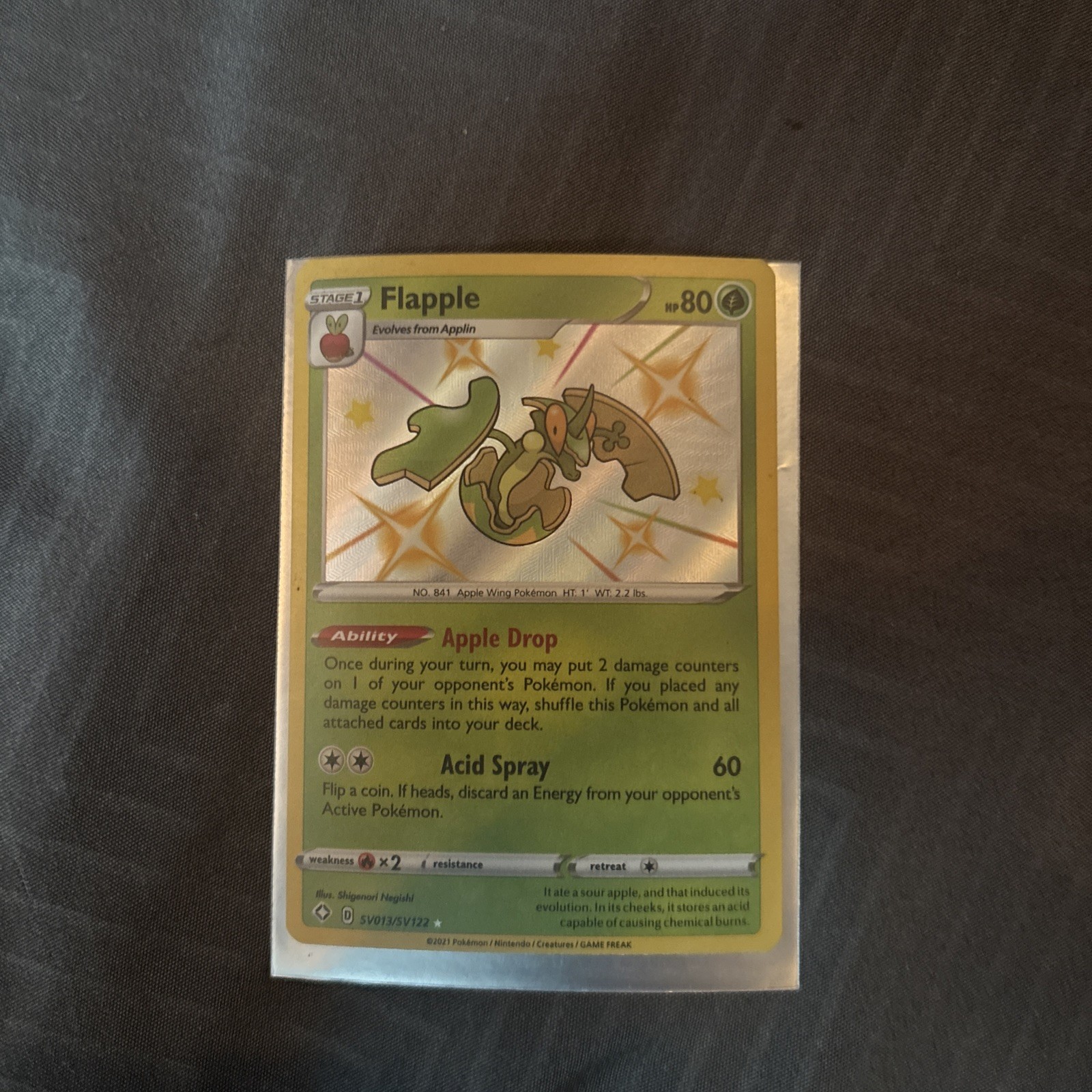 Flapple Shiny Holo Rare Shining Fates: Shiny Vault SV013/SV122 NM