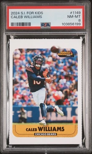 Rare PSA 8 Caleb Williams 2024 SI For Kids Chicago Bears Rookie 1149 RC POP/2 🔥