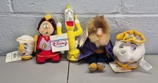 Disney Store Beauty and the Beast Mini Bean Bag Plush Beanies Lot of 5