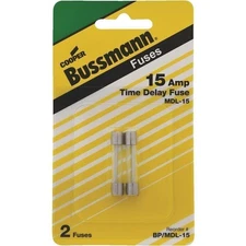 Bussman 15A Time Delay Glss Fuse