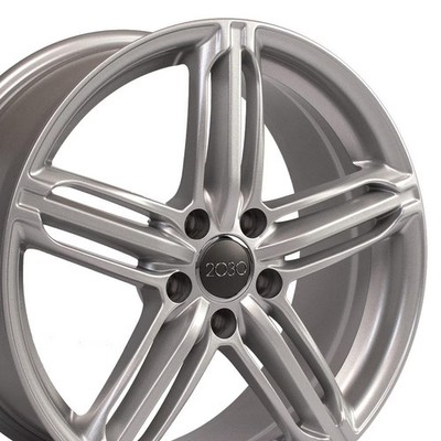 18x8 Silver 58840 Wheel Fits Audi Volkswagen RS6 Style Rim ET35