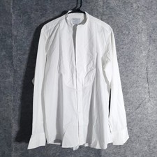 Hackett London Tuxedo Shirt Mens 15 White Pleated Front French Cuff Stud Front