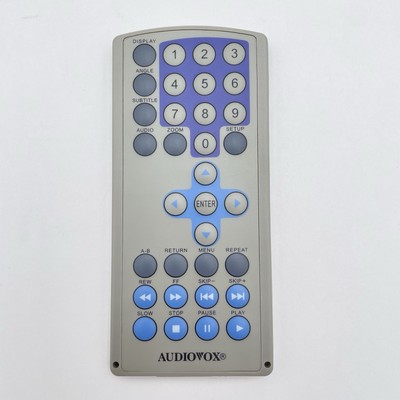 Genuine Audiovox 13634310 Gray Portable DVD Player Remote Control