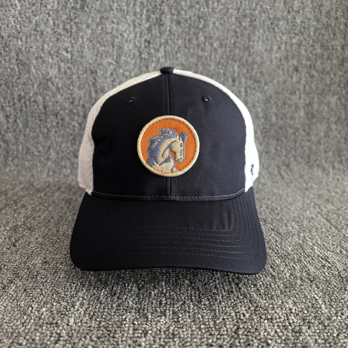 '47 Brand Trucker Hat Navy White Mesh Strapback Curved Bill Western