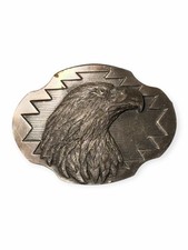 Vintage 1990 Arroyo Grande Buckle Co. American Eagle Belt Buckle 3D Pewter USA