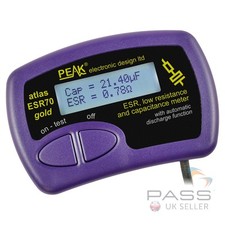 Peak Electronics Atlas ESR Gold - Capacitance Meter with Audible Alerts (Mode...