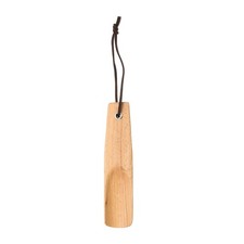 Wooden Shoe Horn 6.3" Straight Handle Shoe Helper Wood Shoehorns, Brown