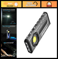 HOTLIGH ZF8313 Rechargeable Flashlight, Magnetic EDC Flashlight Rechargeable, 20