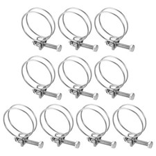 10-Pack 38-42mm Double Wire Hose Clamp 304 Stainless Steel for Pump Hose Pipe