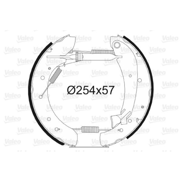 Valeo Bremsbacken 254Mm Radbremszylinder Vormontiert Passend FüR CitroËN Jumper-image