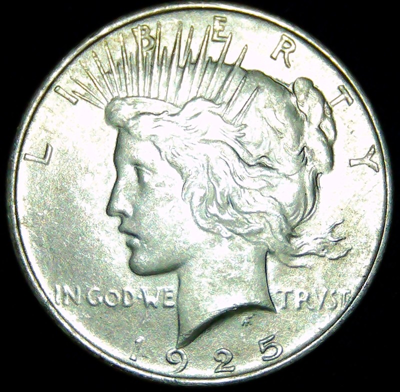 1925-P Peace Dollar: Vibrant & Frosty "Orange Peel" Luster; Great Grade