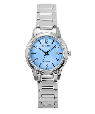Citizen Eco-Drive Women's Light Blue Dial Stainless Steel Watch FE1241-71L