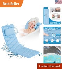 Quick Drying Bath Pillow with Supportive Headrest  Suction Cups for Spa Lovers