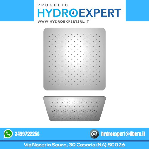 Paini soffione anticalcare in acciaio inox 200x200 mm ultrapiatto