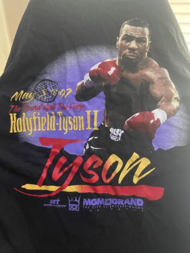 vintage 1997 mike tyson vs holyfield 2 official t 