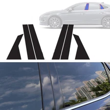 For Hyundai Sonata 2020-2023 Gloss Black Pillar Posts Door Window Cover Set