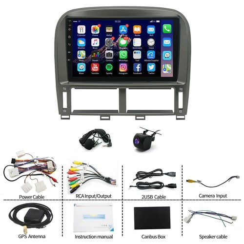 Android 13 GPS NAVI WIFI W/Camera For Lexus LS430 2001-2006 Apple Carplay Radio - Picture 23 of 24