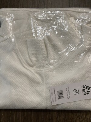 RBX Studio Namaste Mock Neck Pullover sz M White