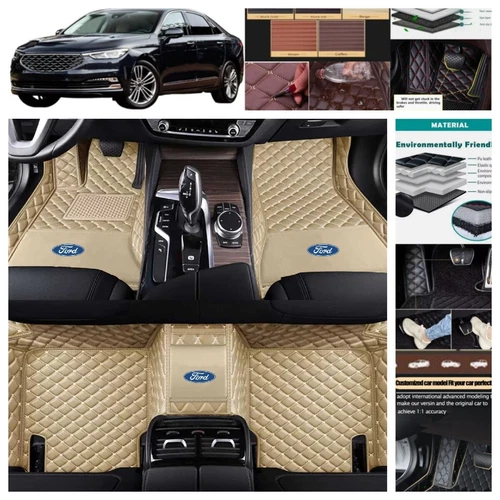 For Ford Taurus 2010-2019 Car Floor Mats PU Leather Waterproof Custom Carpets - Picture 2 of 36